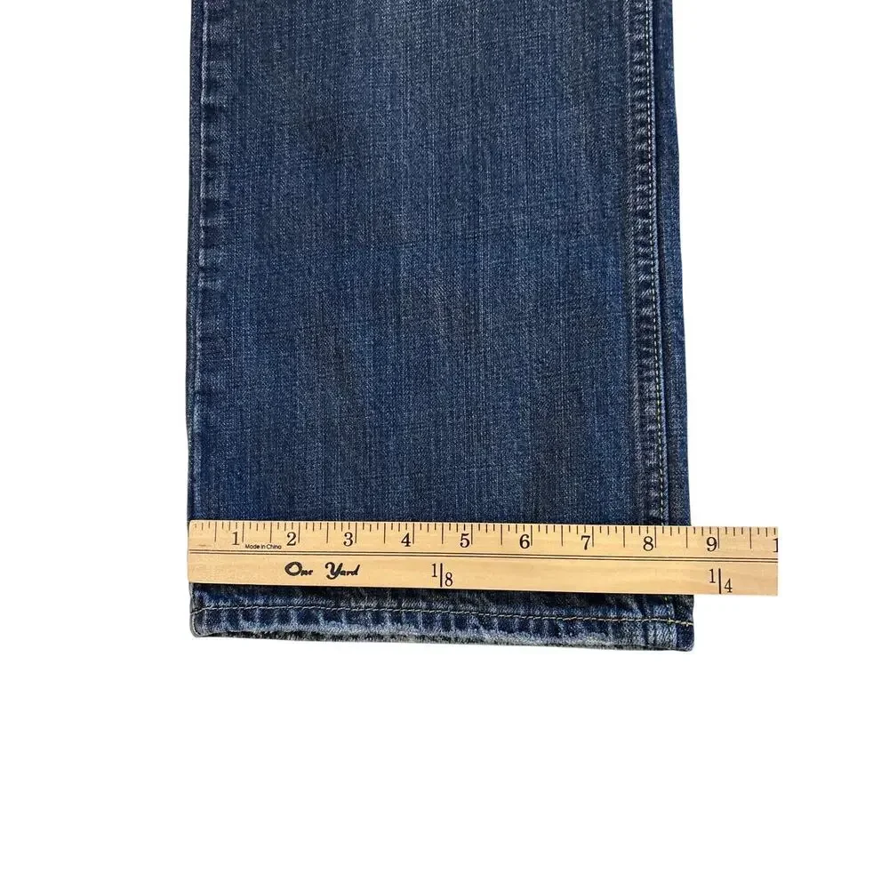 American Eagle Jeans Mens Sz 38x30 Blue Original Straight 100% Cotton Distressed